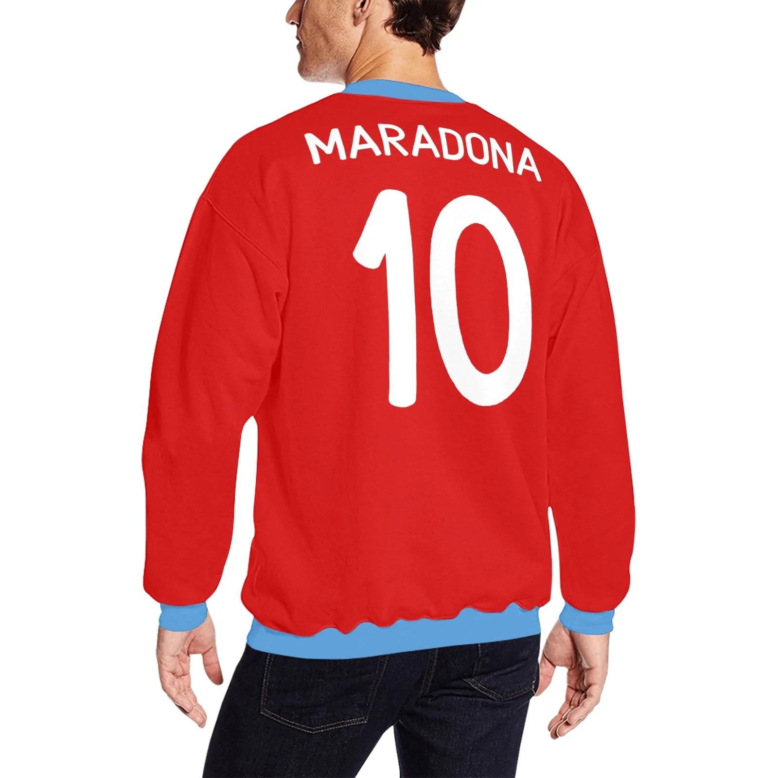 Napoli 1987 1988 Maradona 10 Away Red Shirt Long Sleeve