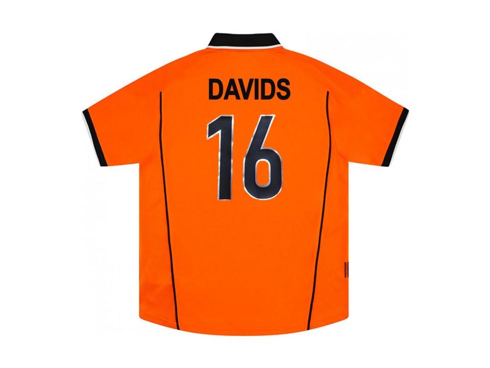 Netherlands Holland 1998 Davids 16 World Cup Home Football Shirt Soccer Jersey