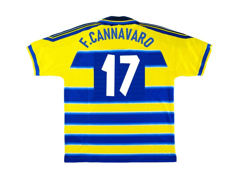 Parma 1999 2000 F. Cannavaro 17 Home Football Shirt Soccer Jersey