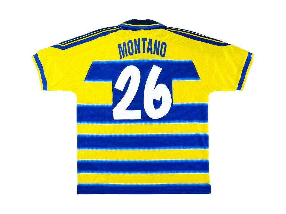 Parma 1999 2000 Montano 26 Home Football Shirt Soccer Jersey