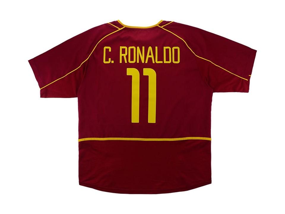 Portugal 2002 C. Ronaldo 11 World Cup Home Football Shirt Soccer Jersey