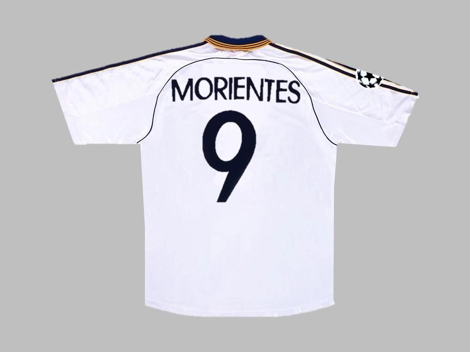 Real Madrid 1999 2000 Morientes 9 Home Champions Shirt