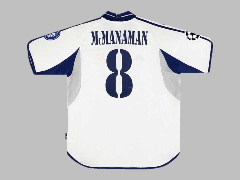 Real Madrid 2000 2001 Mcmanaman 8 Home Shirt Ucl