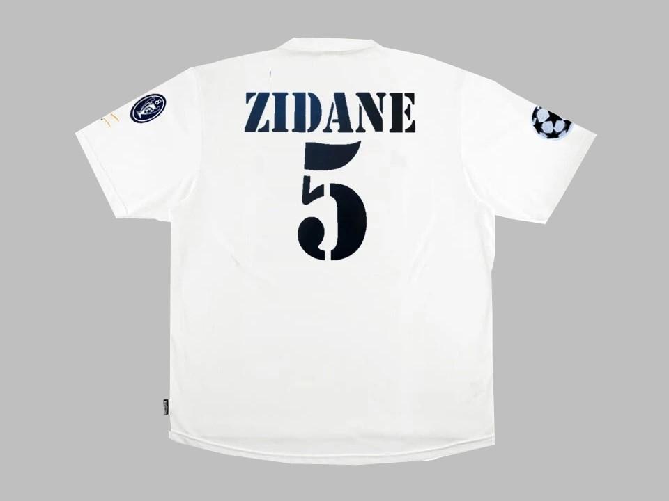 Real Madrid 2002 Zidane 5 Ucl Final Home Shirt
