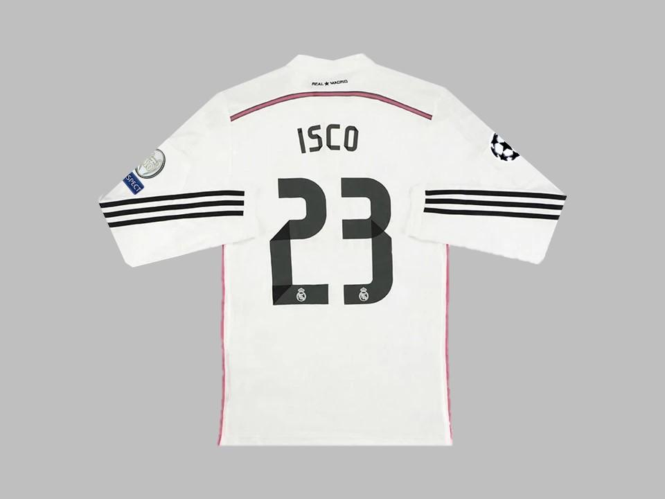 Real Madrid 2014 2015 Isco 23 Home Shirt Long Sleeve