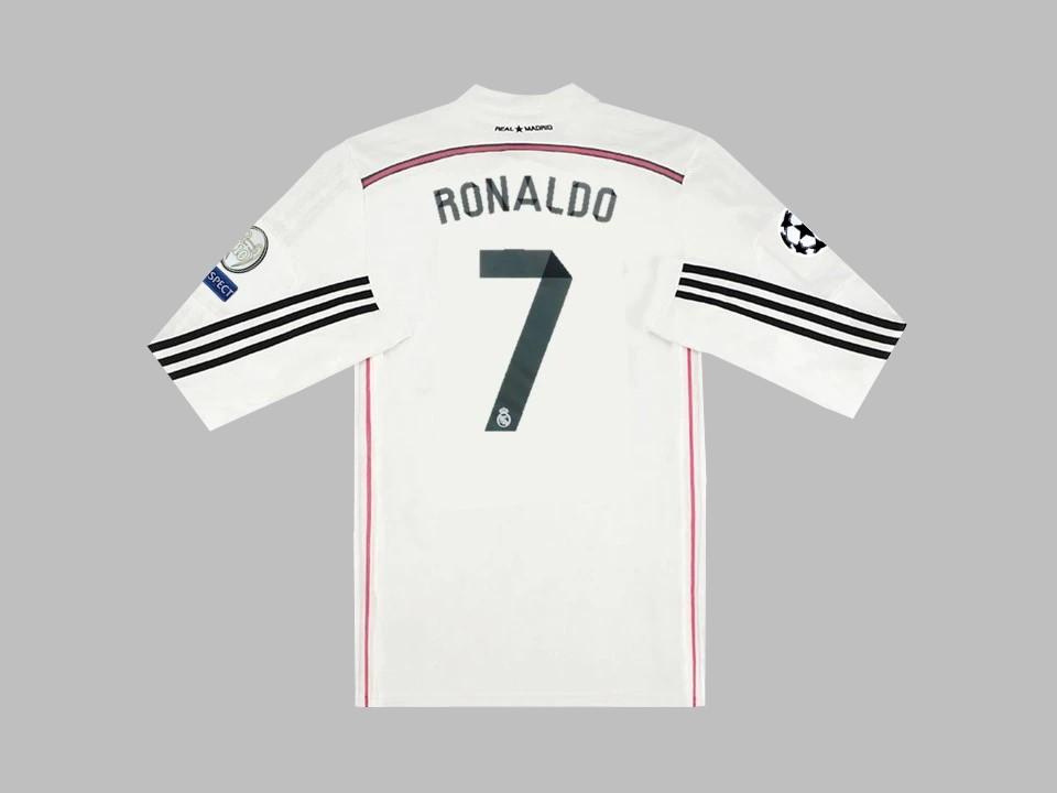 Real Madrid 2014 2015 Ronaldo 7 Home Shirt Long Sleeve