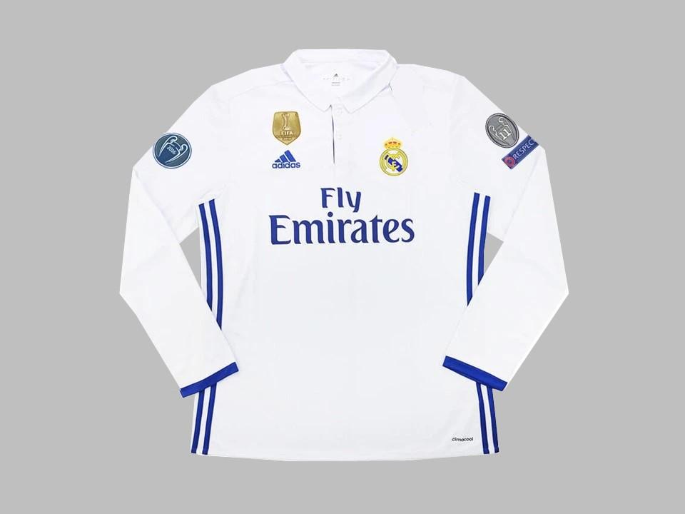 Real Madrid 2016 2017 Home Shirt Ucl Long Sleeve