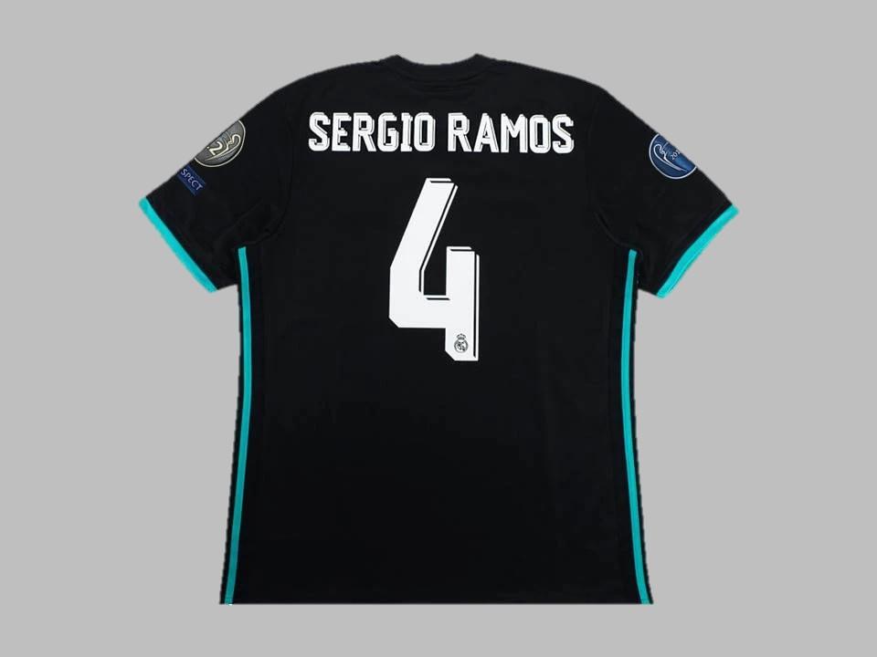 Real Madrid 2017 2018 Sergio Ramos 4 Away Shirt