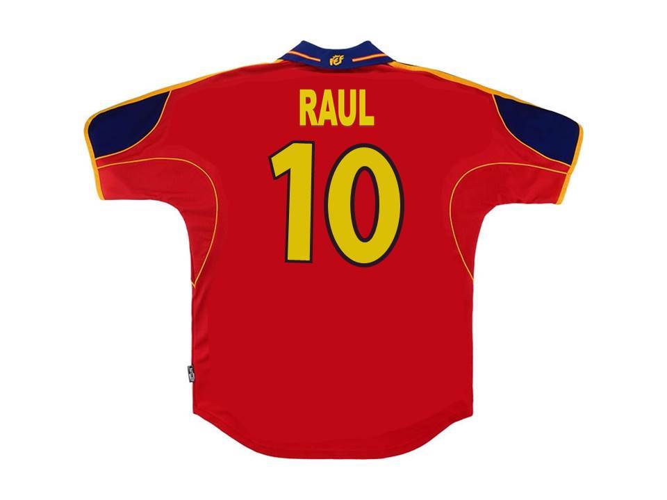 Spain 1999 2000 Raul 10 Home Shirt