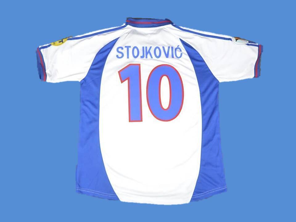 Yugoslavia 2000 Euro Cup Stojkovic 10 Away Jersey