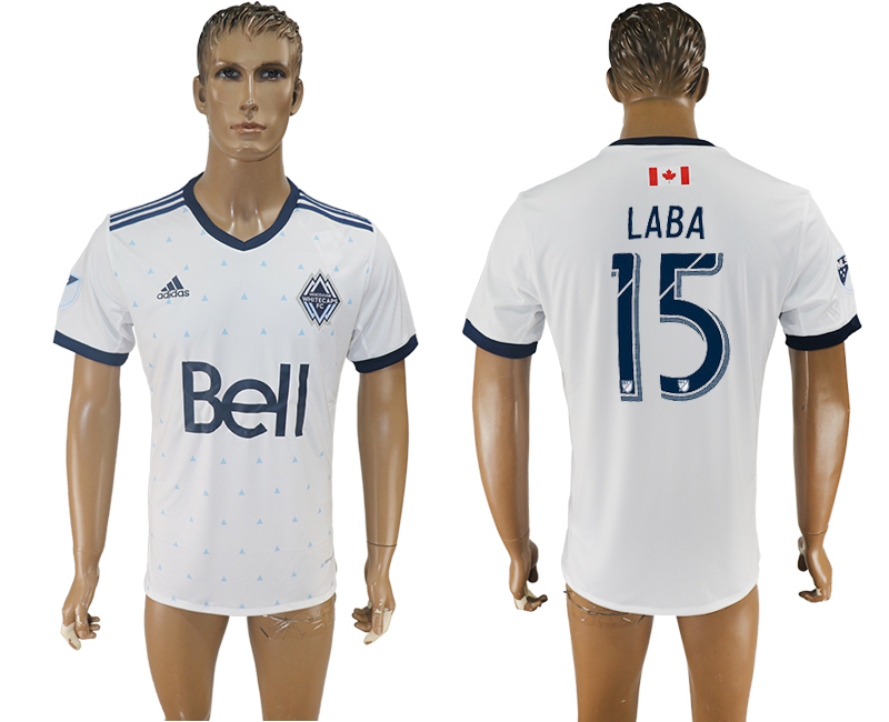 2017-2018 Vancouver Whitecaps FC LABA #15 football jersey white
