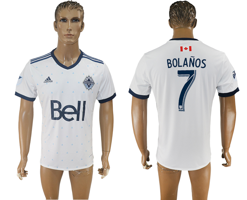 2017-2018 Vancouver Whitecaps FC BOLANOS #7 football jersey whit