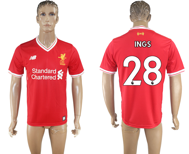 2017-2018 Liverpool INGS #28 FOOTBALL JERSEY RED