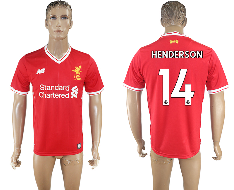 2017-2018 Liverpool HENDERSON #14 FOOTBALL JERSEY RED