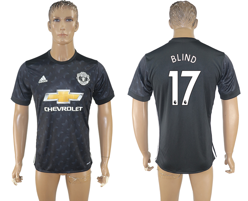 2017-2018 Manchester United BLIND #17 football jersey black