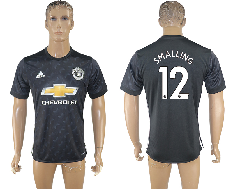 2017-2018 Manchester United SMALLING #12 football jersey black