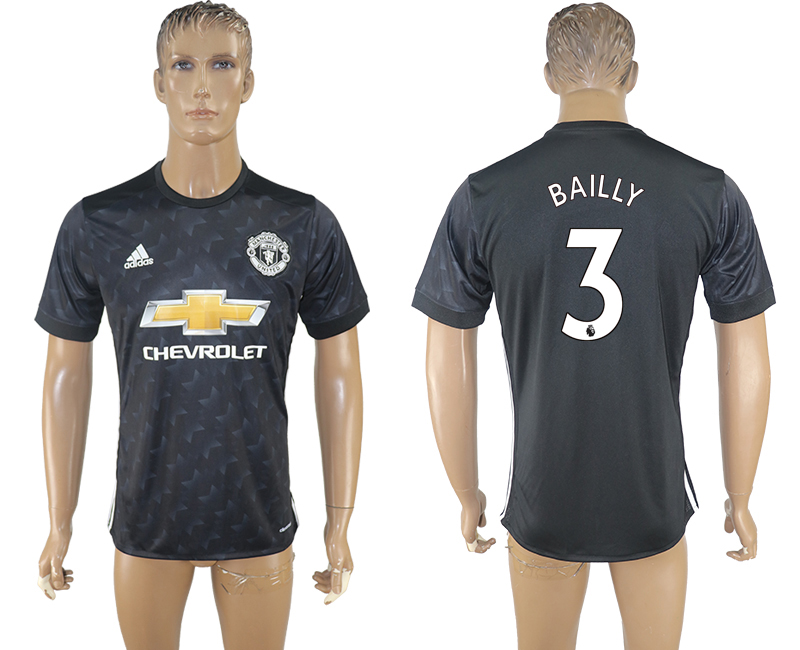 2017-2018 Manchester United BAILLY #3 football jersey black