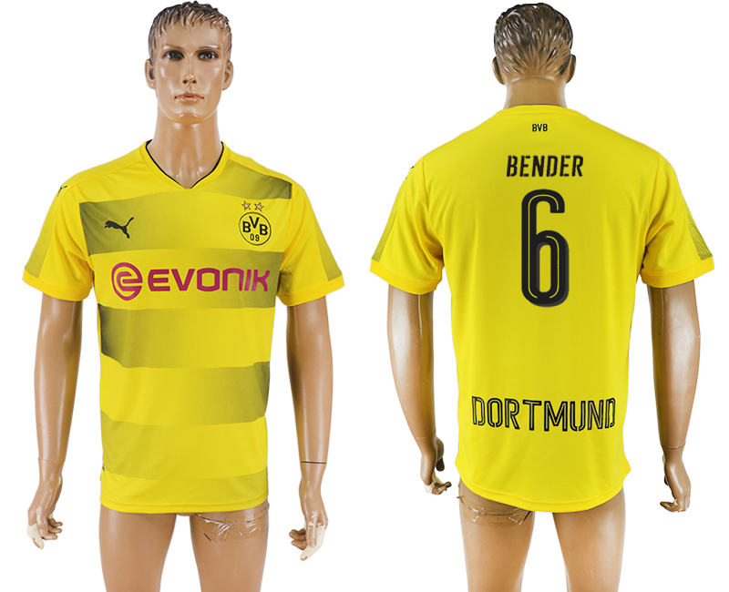 2018 Borussia Dortmund BENDER #6 FOOTBALL JERSEY YELLOW