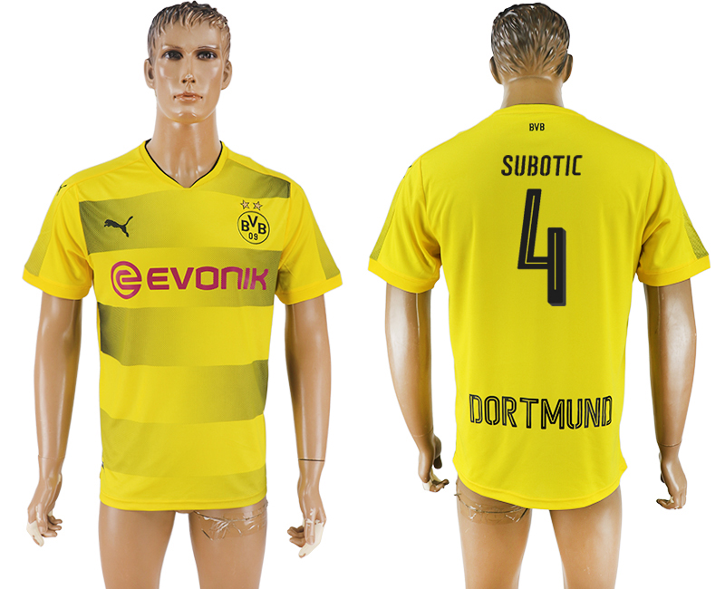 2018 Borussia Dortmund SUBOTIC #4 FOOTBALL JERSEY YELLOW