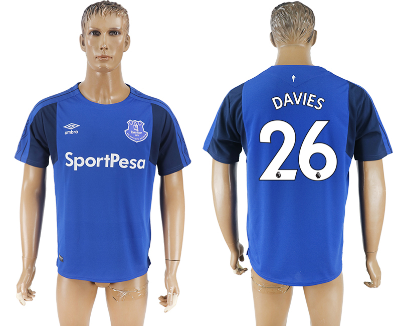 2017-2018 Everton DAVIES #26 FOOTBALL JERSEY