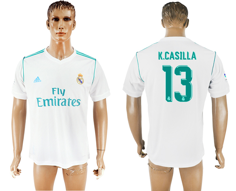 2017-2018 Real Madrid CF K.CASILLA #13 FOOTBALL JERSEY WHITE