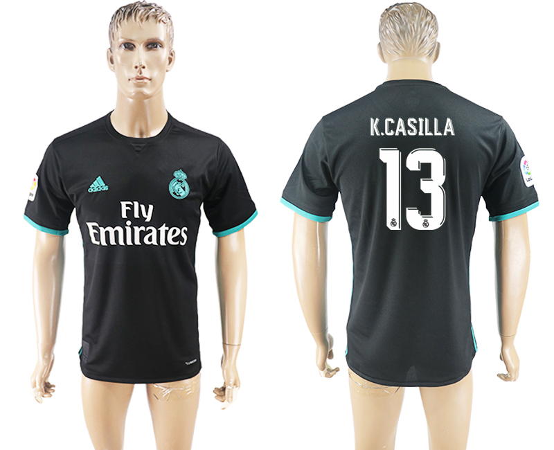 2017-2018 Real Madrid CF K.CASILLA #13 FOOTBALL JERSEY BLACK