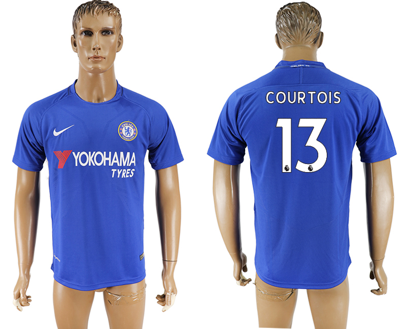 2017-2018 Chelsea Football Club COURTOIS #13 football jersey blu