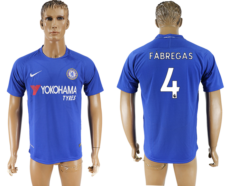 2017-2018 Chelsea Football Club FABREGAS #4 football jersey blue
