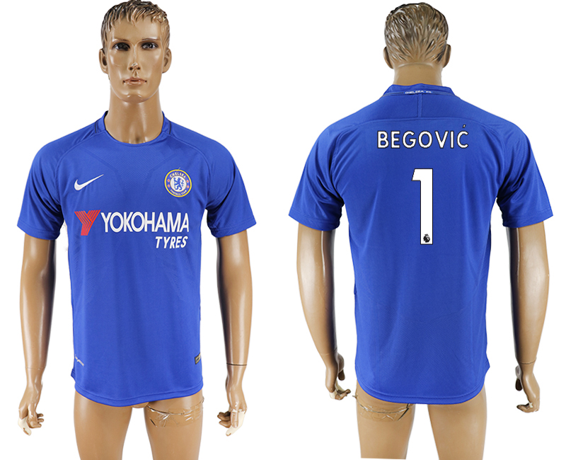 2017-2018 Chelsea Football Club BEGOVIC #1 football jersey blue