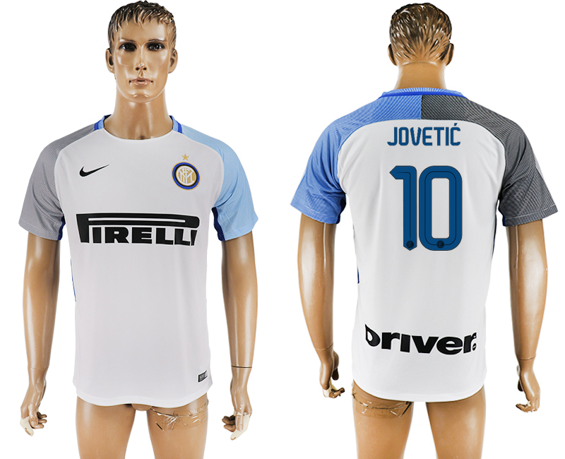 2017-2018 Inter Milano JOVETIC #10 FOOTBALL JERSEY WHITE
