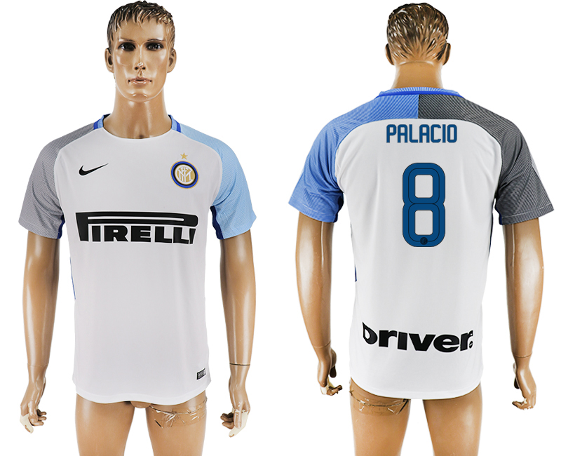 2017-2018 Inter Milano PALACIO #8 FOOTBALL JERSEY WHITE