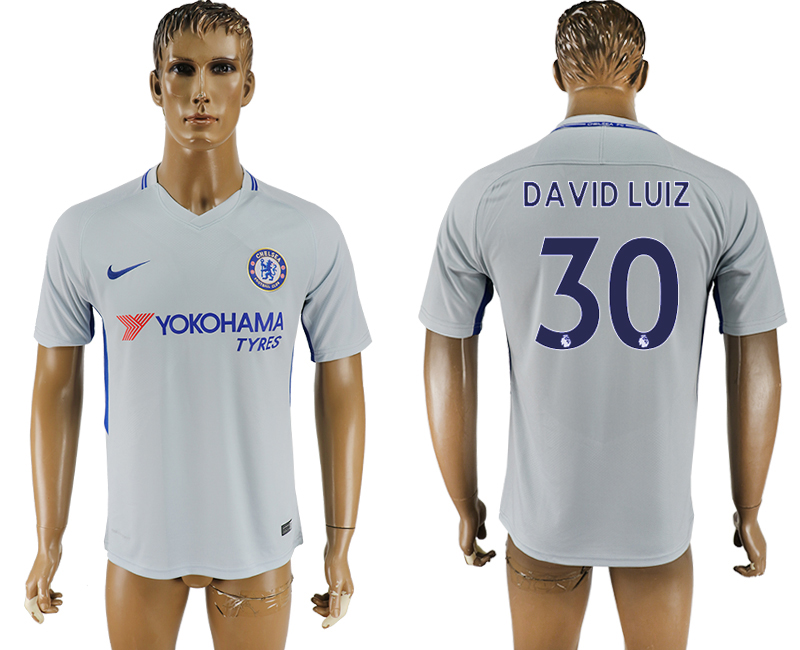 2017-2018 Chelsea Football Club DAVID LUIZ #30 football jersey g
