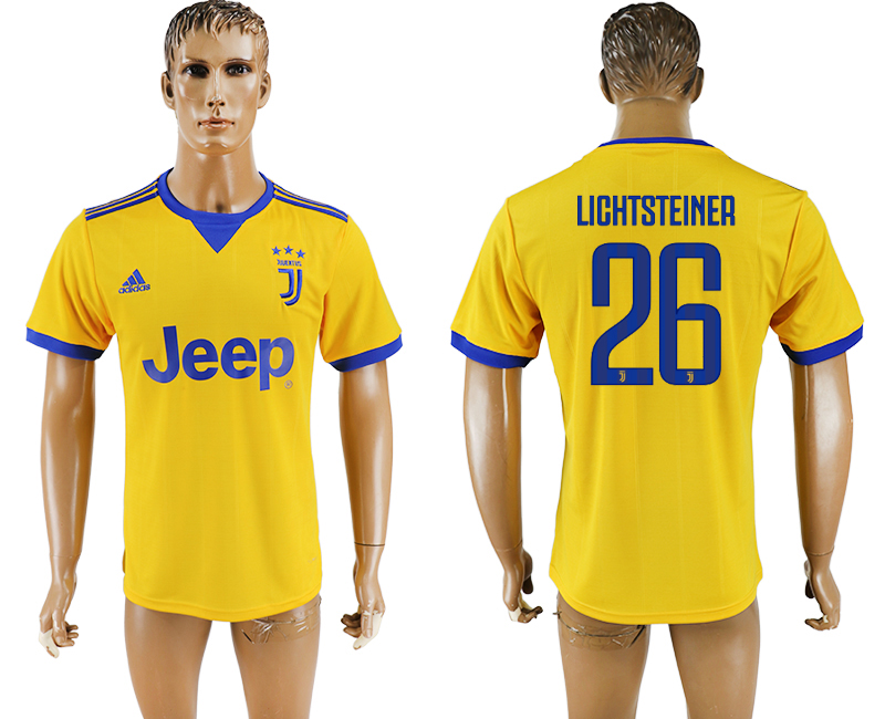 2017-2018 Juventus F.C. LICHTSTEINER #26 football jersey yellow