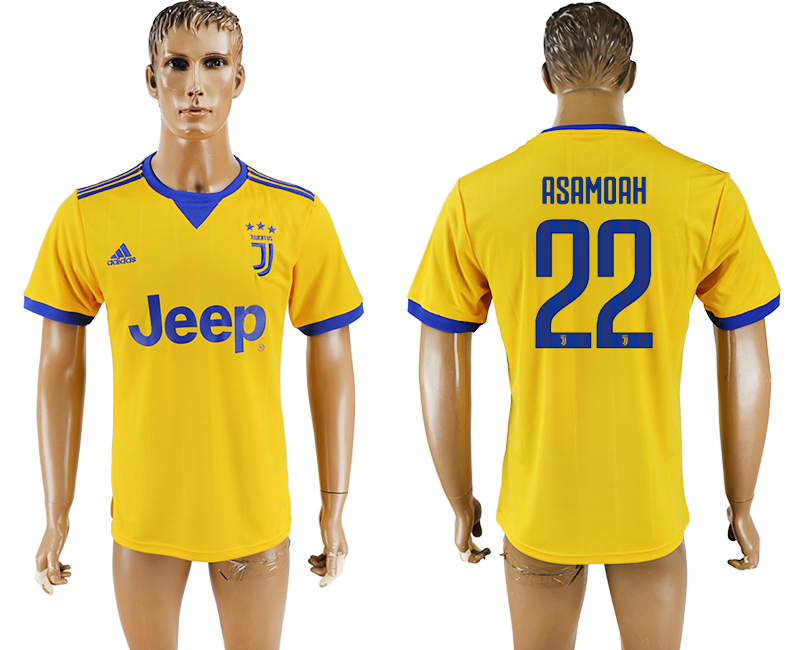 2017-2018 Juventus F.C. ASAMOAH #22 football jersey yellow