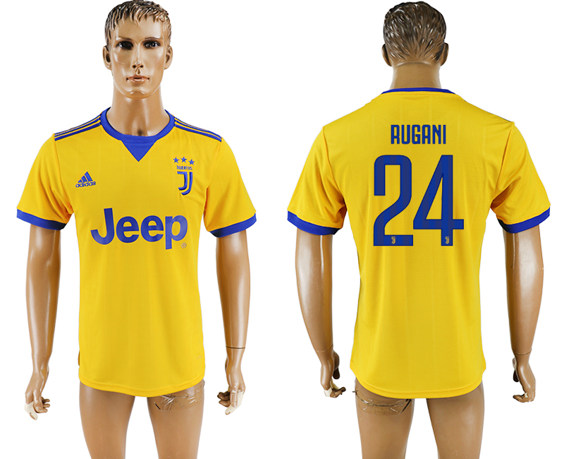 2017-2018 Juventus F.C. RUGNI #24 football jersey yellow