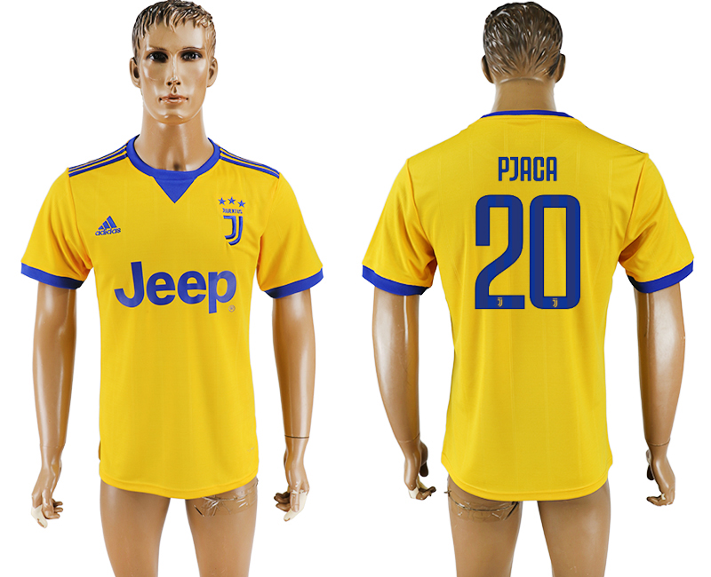 2017-2018 Juventus F.C. PJACA #20 football jersey yellow