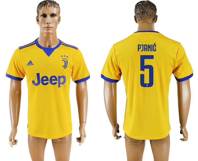2017-2018 Juventus F.C. OJANIC #5 football jersey yellow