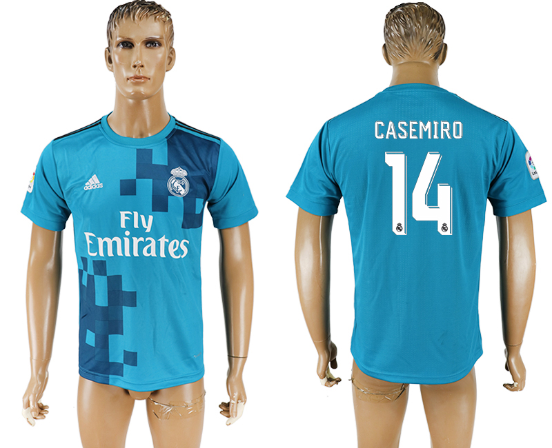 2017-2018 Real Madrid CF CASEMIRO #14 FOOTBALL JERSEY BLUE