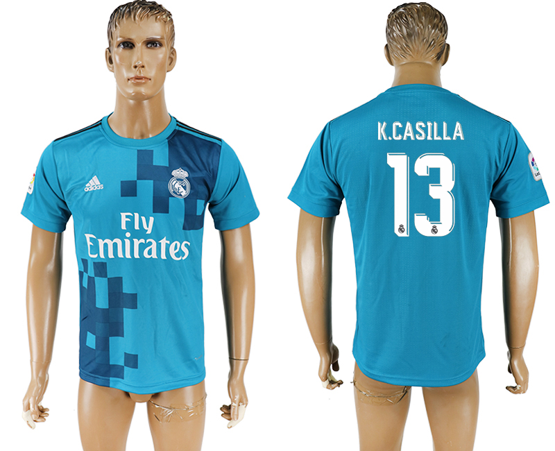 2017-2018 Real Madrid CF K.CASILLA #13 FOOTBALL JERSEY BLUE