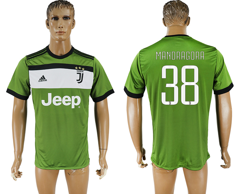 2017-2018 Juventus F.C. MANDAAGORA #38 football jersey green