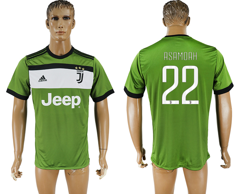 2017-2018 Juventus F.C. ASAMOAH #22 football jersey green