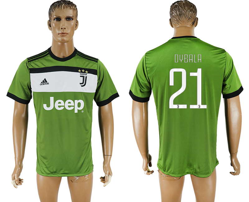 2017-2018 Juventus F.C. DYBALA #21 football jersey green