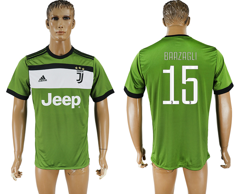 2017-2018 Juventus F.C. BARZAGLI #15 football jersey green
