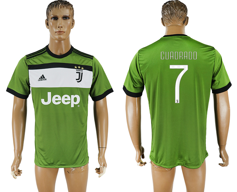 2017-2018 Juventus F.C. CUADRADO  #7 football jersey green