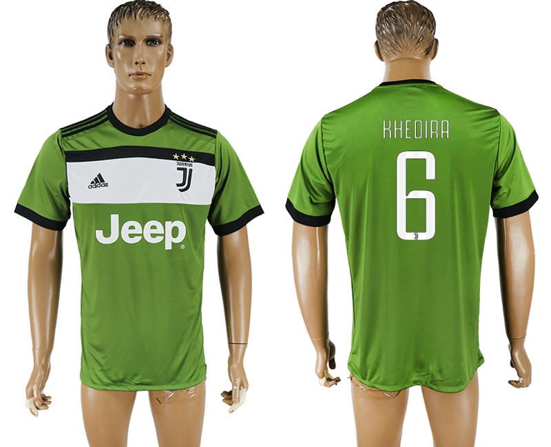 2017-2018 Juventus F.C. KHEDIRA  #6 football jersey green