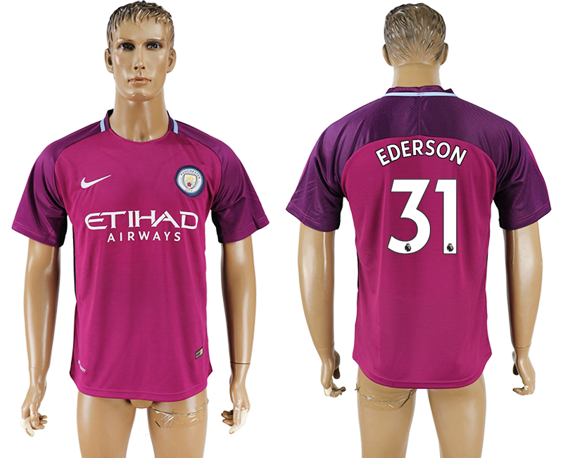 2017-2018 Manchester City F.C. EDERSON #31 football jersey purpl