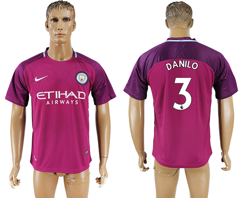 2017-2018 Manchester City F.C. DANILO #3 football jersey purple