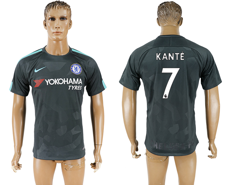 2017-2018 Chelsea Football Club KANTE #7 football jersey black