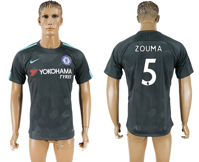 2017-2018 Chelsea Football Club ZOUMA #5 football jersey black