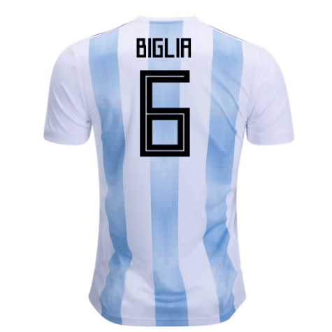 2018-19 Maillot Argentina domicile (biglia 6) Blanco Bleu
